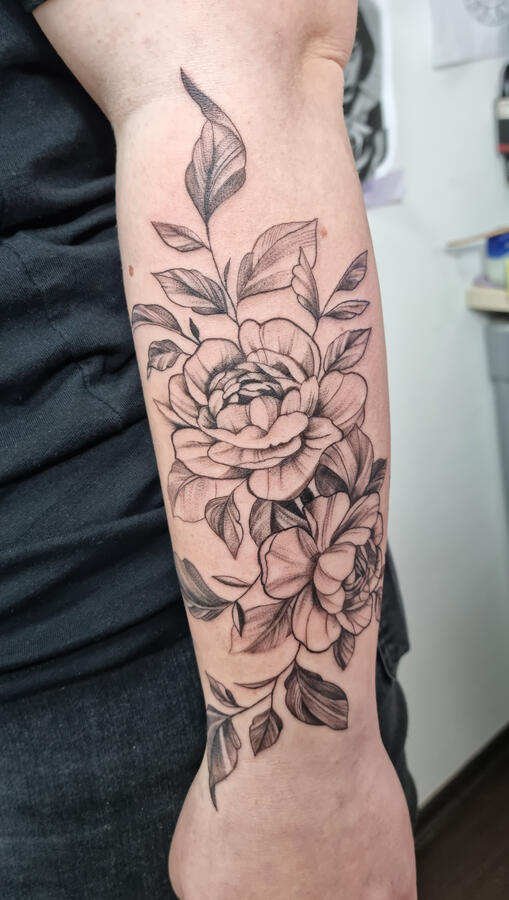 Blackwork tetoválás – győri tetoválás Dodó Ink Tattoo